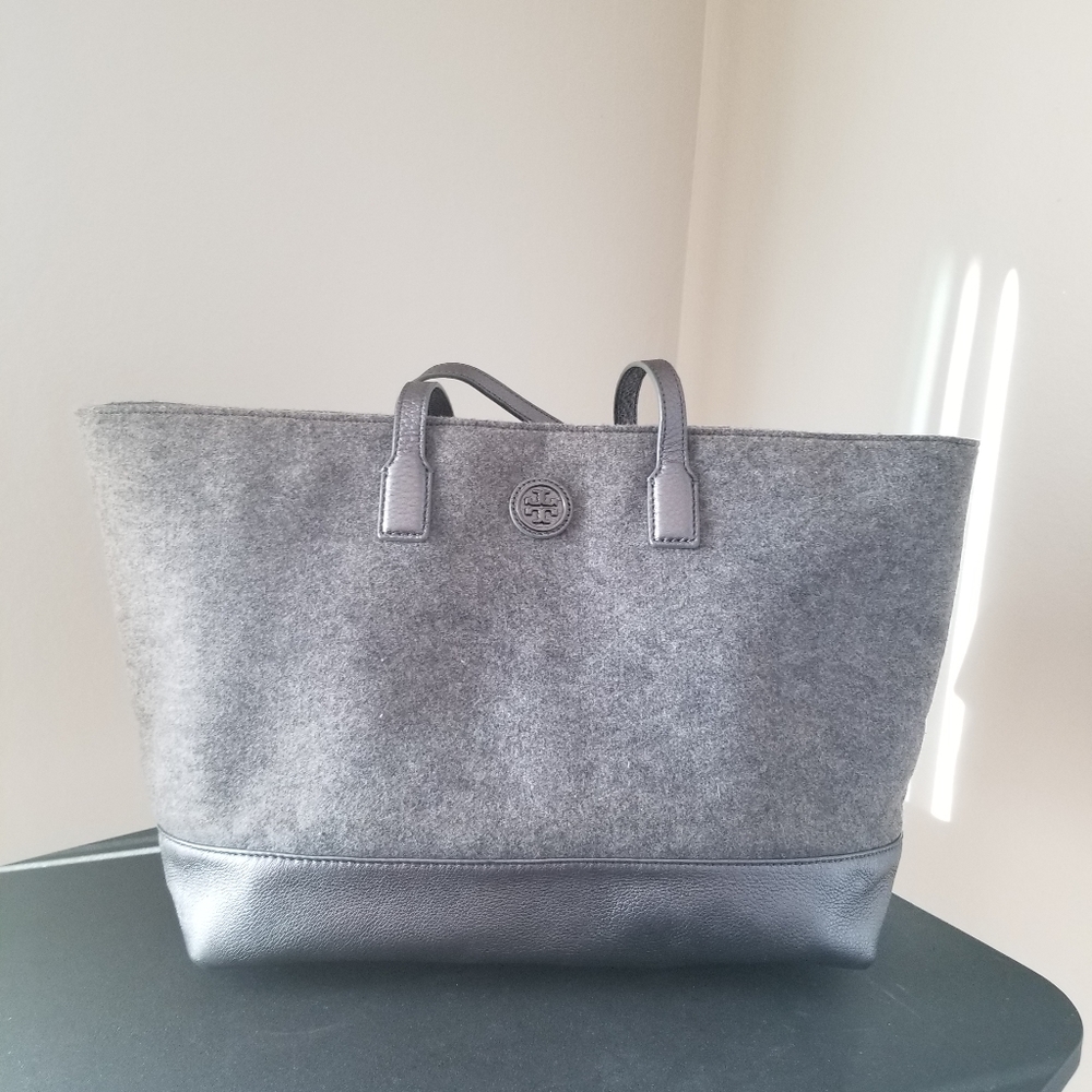 Tory Burch Gray Tote Bag